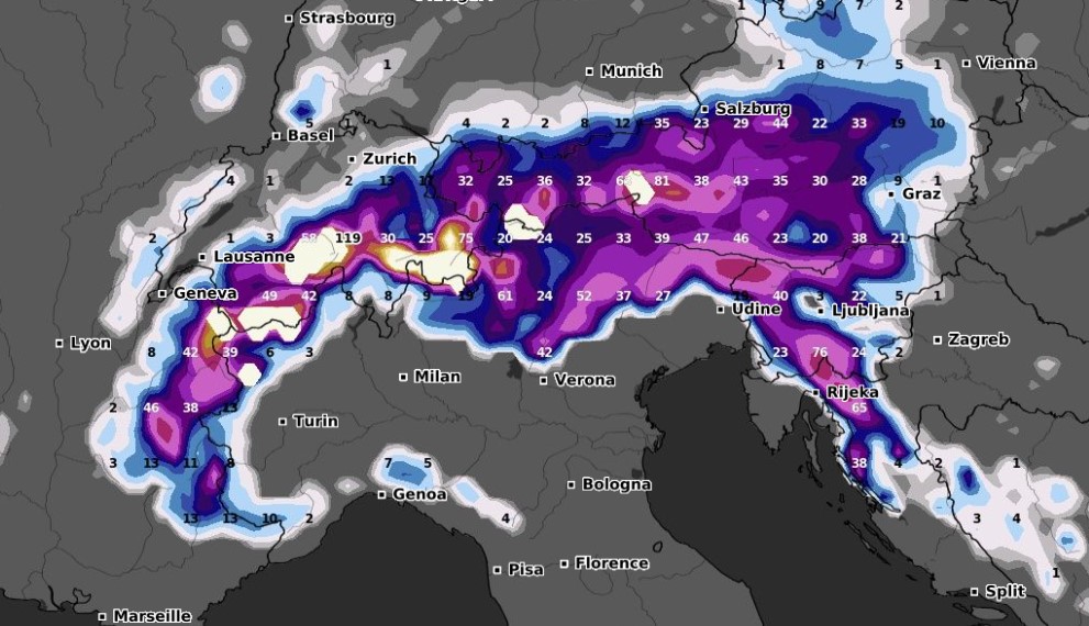 tempesta in arrivo neve