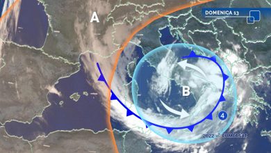 Photo of Vortice ciclonico sull’Italia: temperature in calo, ecco dove arriva la pioggia