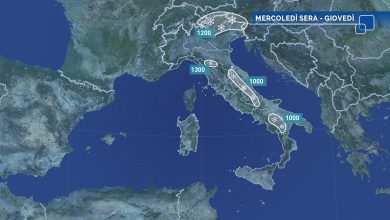 Photo of Meteo: dalla notte ancora piogge, forti venti e neve. Ecco dove e fino a quando