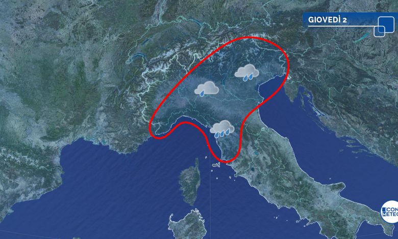 maltempo giovedì 2 meteo