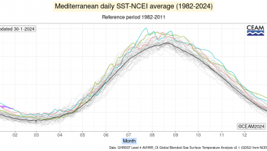 Photo of Il Mediterraneo non si raffredda: anomalie anche ad inizio 2024