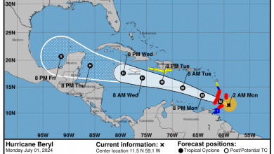 Photo of Uragano Beryl nella storia: è il primo uragano atlantico di categoria 4 mai registrato nel mese di giugno