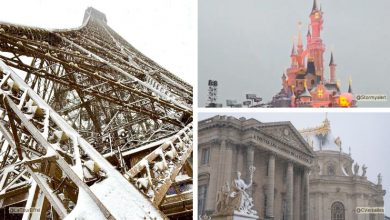 Photo of Neve a Parigi, imbiancate Tour Eiffel, Versailles e Disneyland [FOTO e VIDEO]
