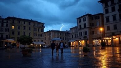 Photo of Lunedì 20 ottobre: maltempo al Nord, piogge intense e calo termico