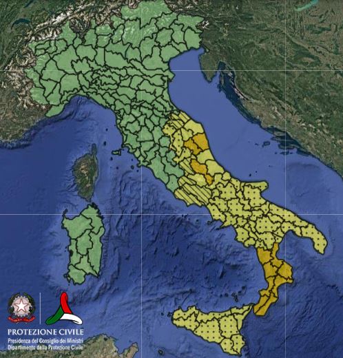maltempo allerta giovedì
