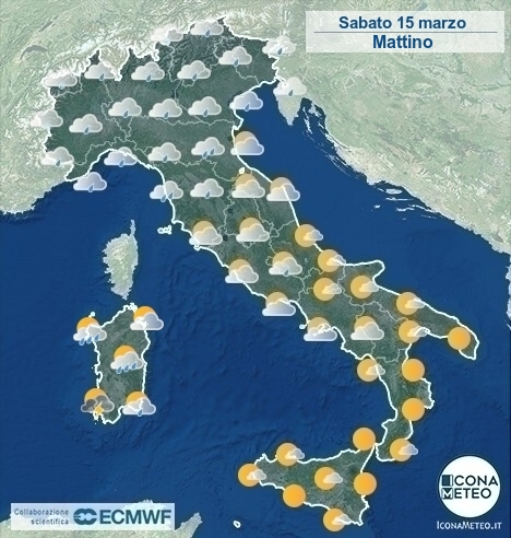 meteo weekend sabato