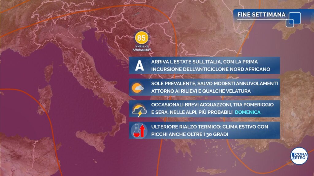 meteo ponte del 2 giugno 2025