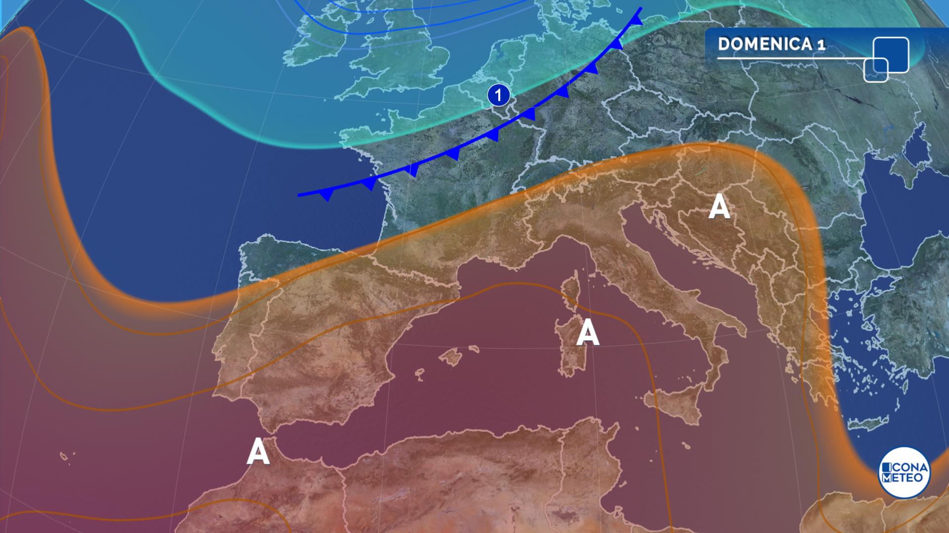 Meteo oggi domenica 1 giugno