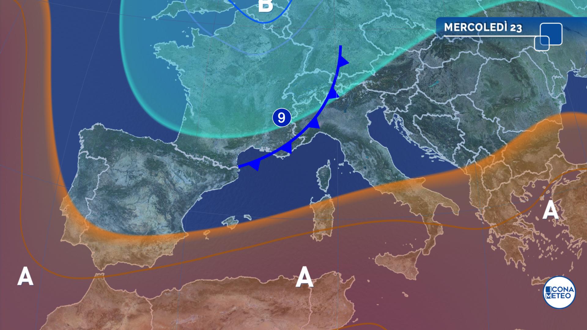 meteo domani italia maltempo caldo