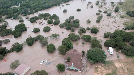 alluvione fiume Llano, Texas