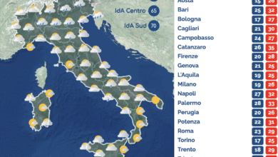 Photo of Meteo Italia oggi: nuvole e piogge al Nord, variabilità al Centro e Sud