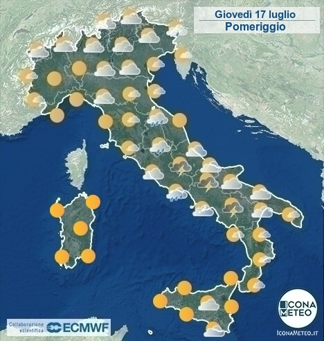 meteo domani italia