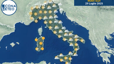 Photo of Meteo Italia oggi: sole e nuvole sparse, piogge isolate al Nord