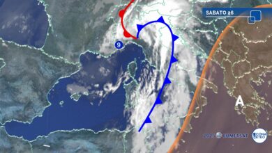 Photo of Meteo Italia oggi: perturbazione N° 9 porta temporali e calo delle temperature