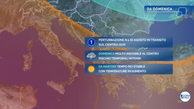 Photo of Tendenza meteo Italia da domenica 4 agosto: dai temporali al ritorno del caldo africano?