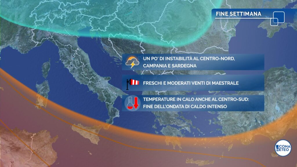 meteo weekend italia luglio temporali caldo