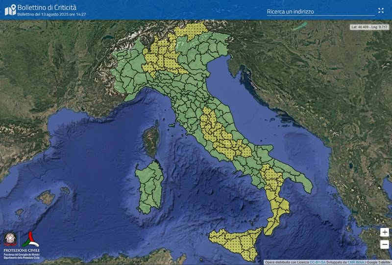 allerta meteo 14 agosto