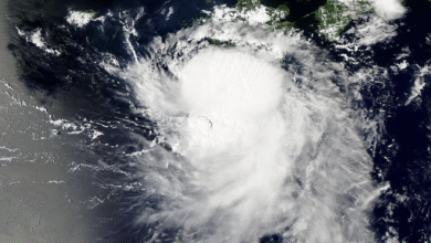 Photo of Tifone Lingling: fiume esonda a Kagoshima, piogge record e strade allagate