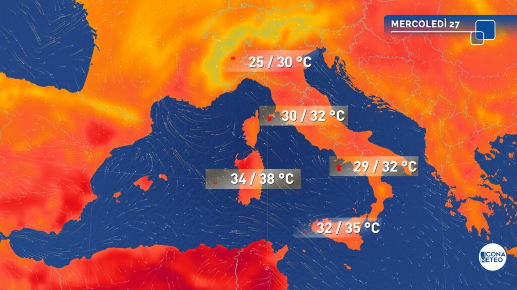 previsioni meteo italia oggi