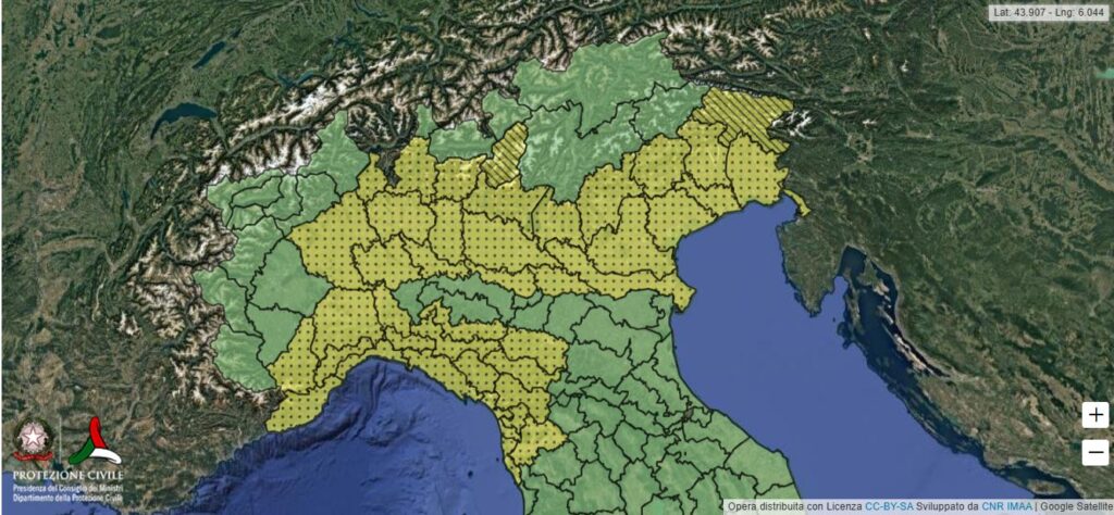 allerta meteo maltempo oggi previsioni italia temporali grandine