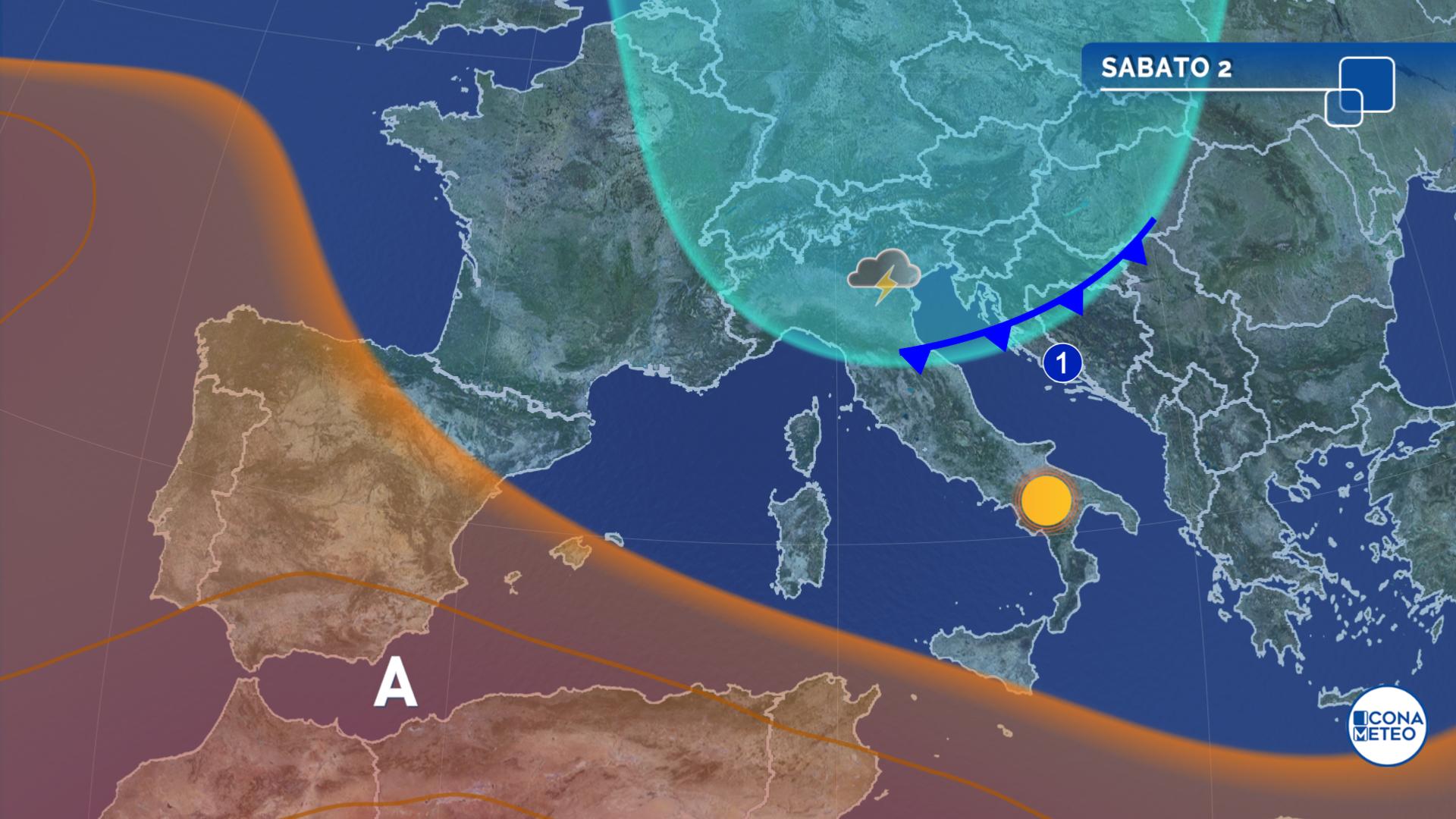 meteo domani temporali