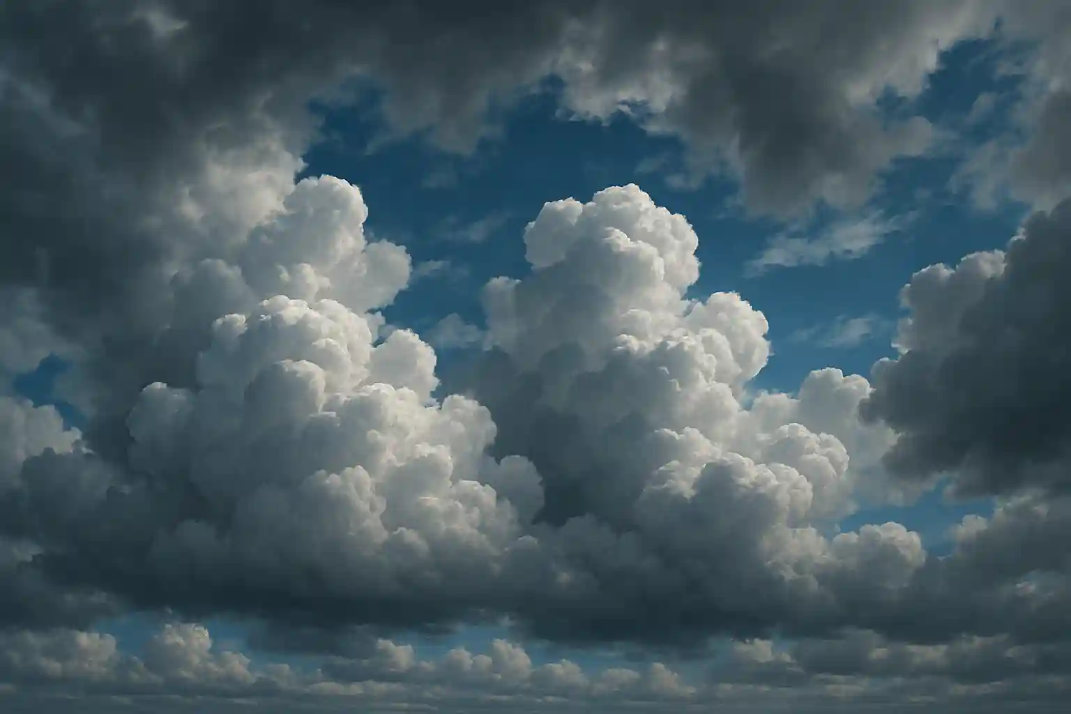 Cielo nuvoloso con qualche sprazzo di cielo azzurro