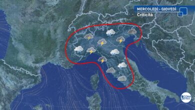Photo of Nuova ondata di maltempo mercoledì 20: in arrivo forti temporali e rischio meteo estremo