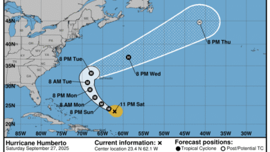 Photo of Uragano Humberto: minaccia atlantica, allerta nei Caraibi e rischio inondazioni