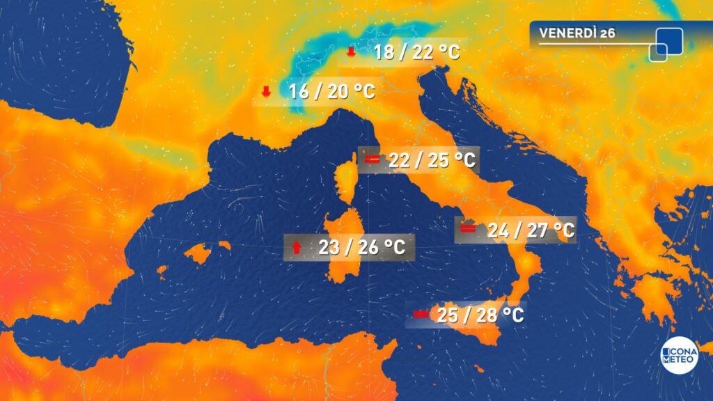 previsioni meteo italia oggi allerta 26 settembre