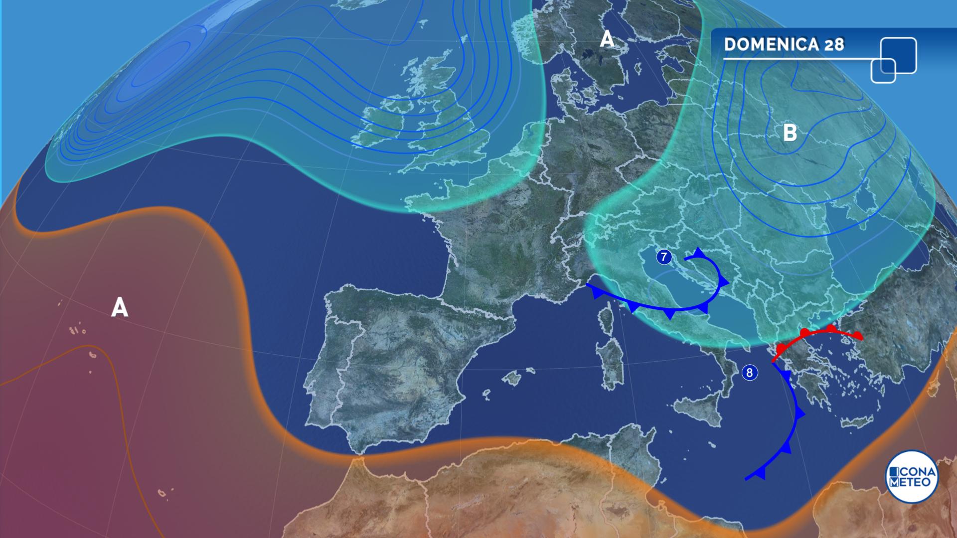 meteo domani domenica previsioni italia