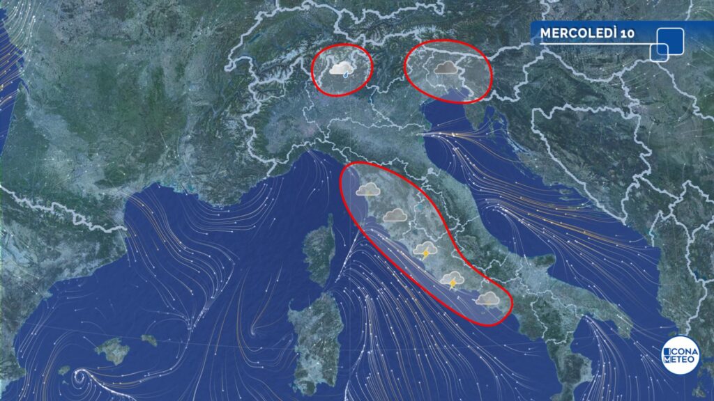 meteo domani forti temporali maltempo allerta grandine