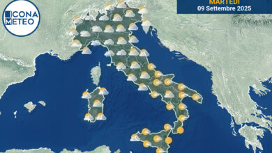 Photo of Meteo Italia oggi: nuvole e piogge sparse al Nord, sole al Sud
