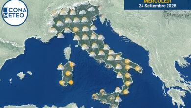 Photo of Meteo Italia oggi: instabilità al Nord, piogge al Centro e Sud