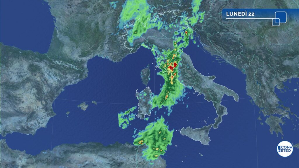 meteo lunedì