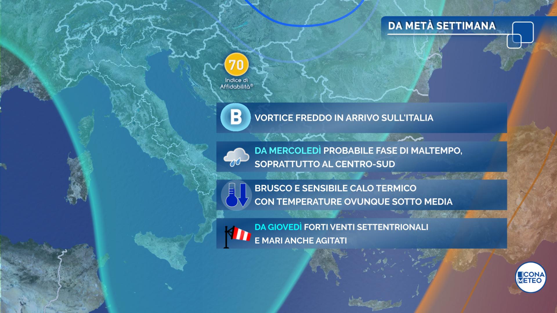 meteo oggi ottobre ondata di freddo