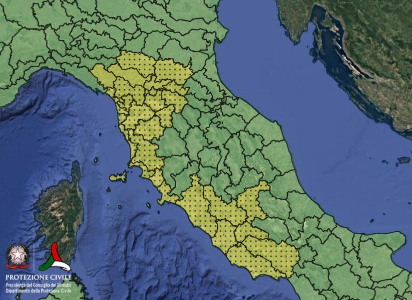 allerta meteo italia 21 ottobre