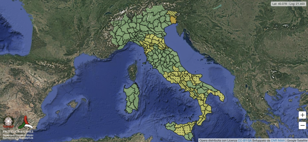 Bollettino di Criticità del 17 novembre 2025 ore 15:31