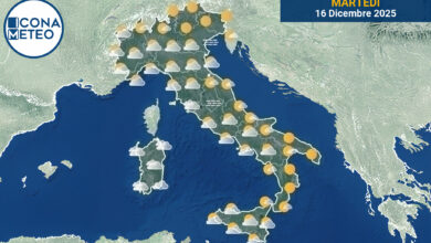 Photo of Meteo Italia oggi: piogge diffuse e neve in montagna