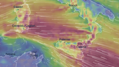 Photo of Meteo lunedì: fase di pericoloso maltempo su Sicilia, Sardegna e Calabria