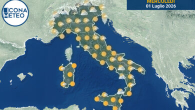 Photo of Meteo Italia oggi: temporali e rovesci al Nord, sole al Centro e Sud
